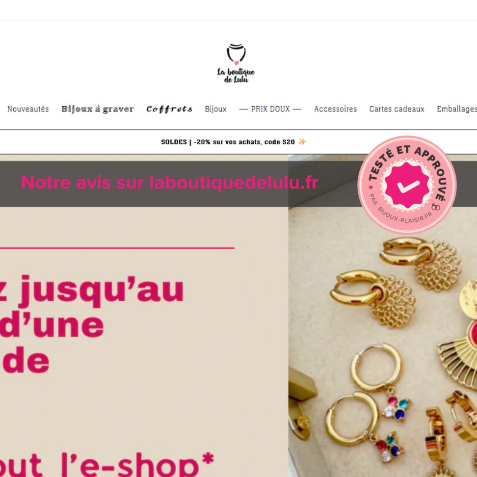 J&rsquo;ai testé le site de bijoux La Boutique de Lulu : Mon avis complet