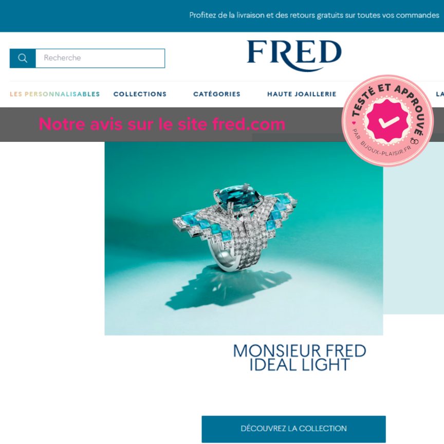 J&rsquo;ai testé le site de bijoux Fred : Mon avis complet