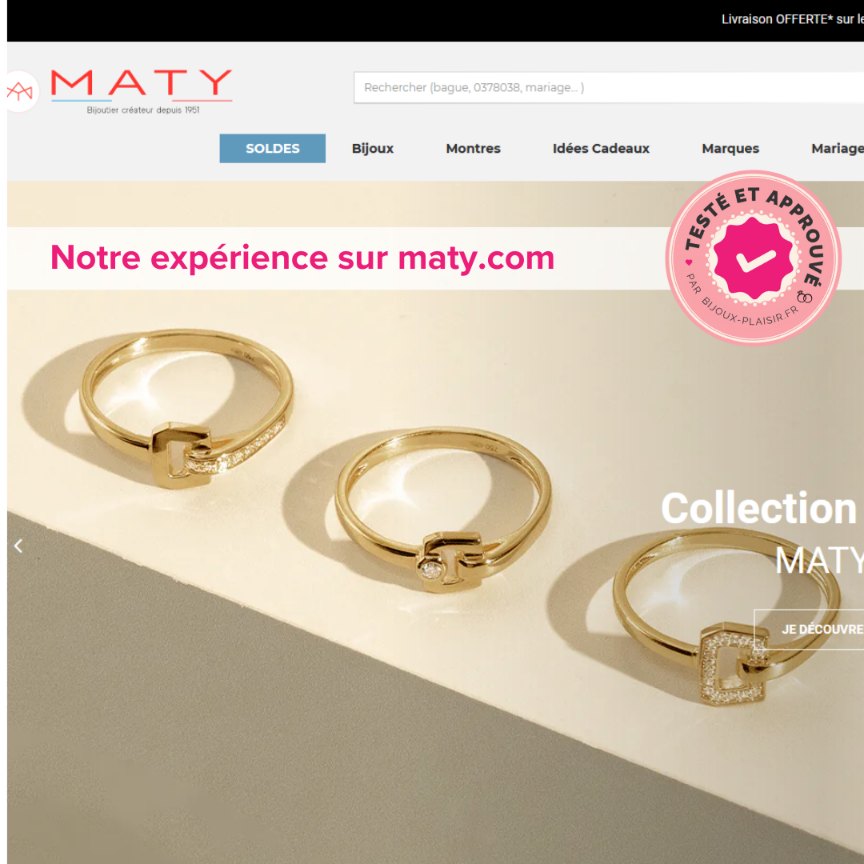 J&rsquo;ai testé le site de bijoux Maty : Mon avis complet