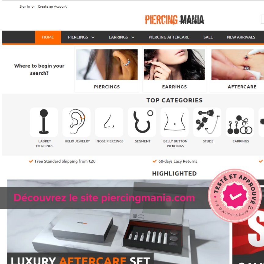 J&rsquo;ai testé le site Piercing Mania : Mon avis complet