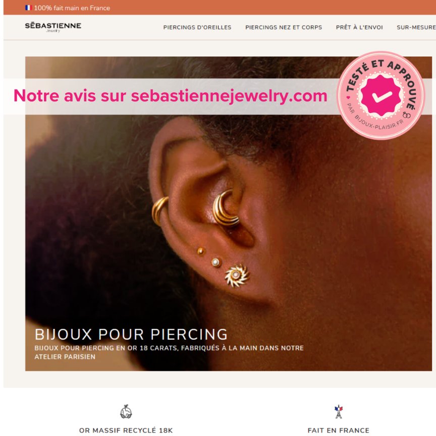 J&rsquo;ai testé le site de piercing Sébastienne Jewelry : Mon avis complet